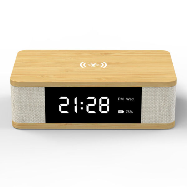 3-in-1 Wireless Charger Bluetooth Speaker Clock