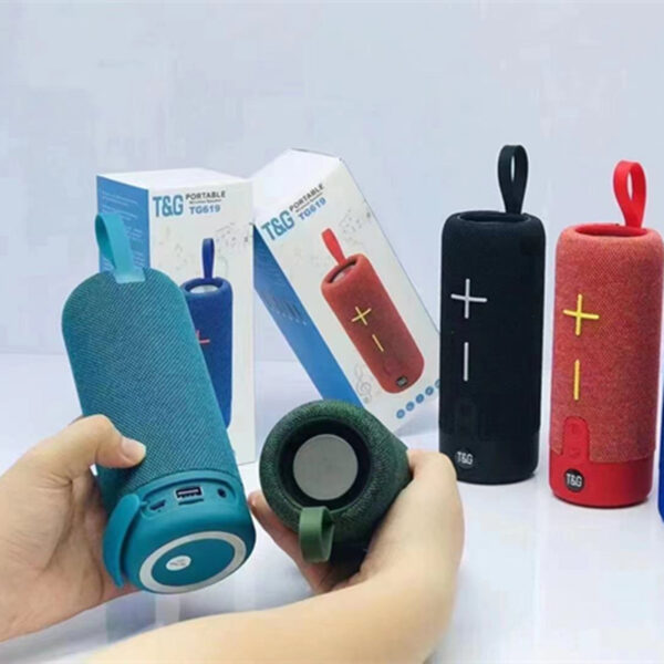 Portable Bluetooth Speaker with Fabric and Card Slot - Image 5