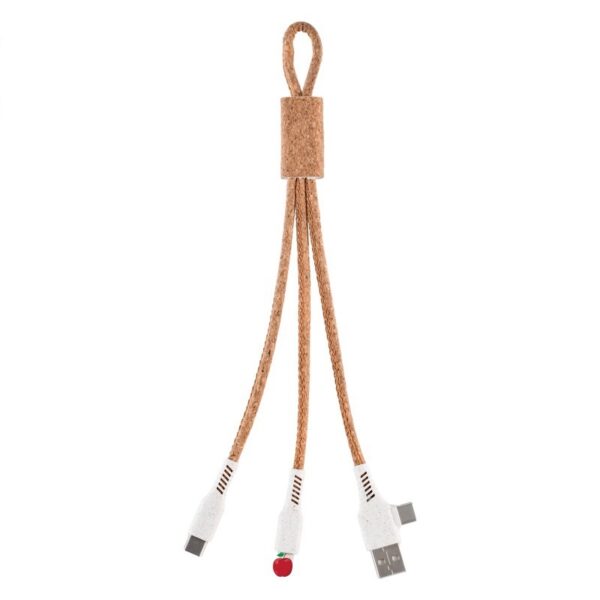 Eco-Friendly Straw & Cork Multi-Function Fast Charging Cable - Image 5