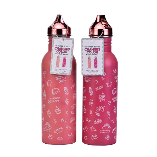 Single-Layer Stainless Steel Color-Changing Sports Bottle - Image 3