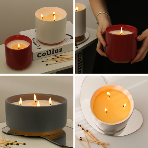 Custom DIY European Ceramic Candle Jars - Set - Image 4