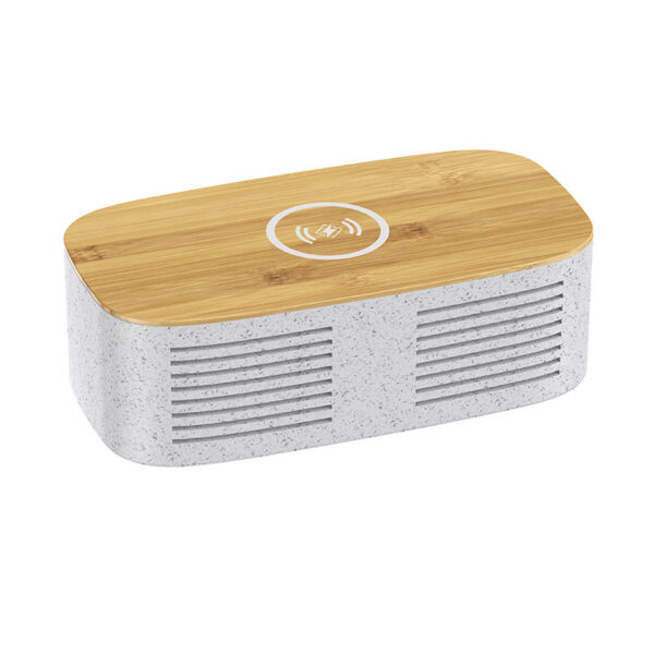 Wood Grain Wireless Charging Bluetooth Speaker Outdoor - Image 4