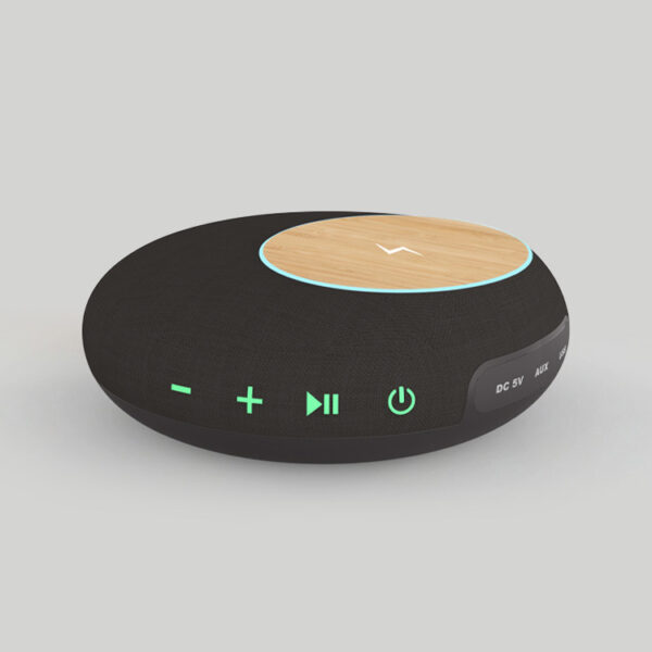 5W Bamboo Wireless Charger & Bluetooth Speaker | 3-in-1 Power Bank - Image 5