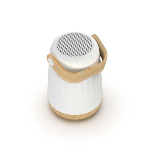 7-Color LED Bamboo Bluetooth Speaker | Portable Night Light - Image 6