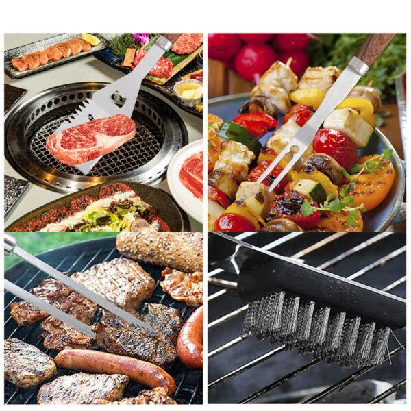 38-Piece Stainless Steel BBQ Grill Tool Set with Case - Image 4