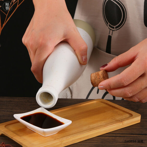 Custom Ceramic Oil Dispenser, Minimalist Kitchen Storage Jar - Image 3