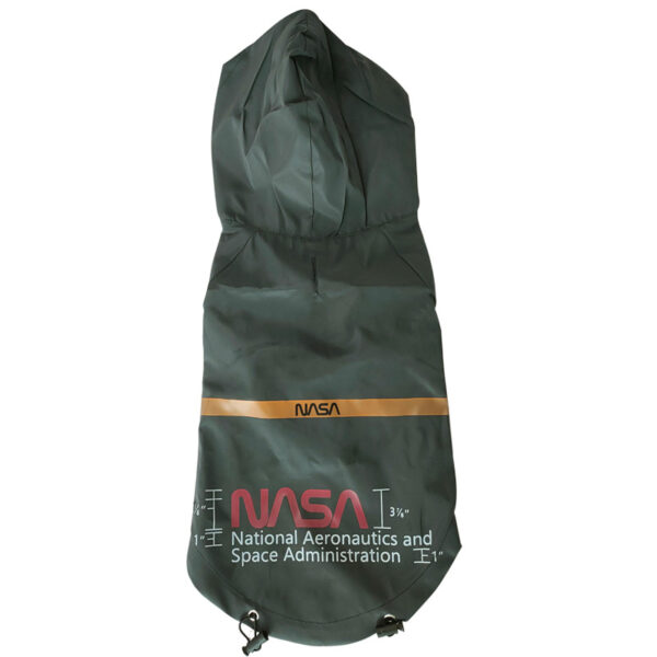 Reflective Black Windproof Rain Jacket for Large Dogs - Image 2