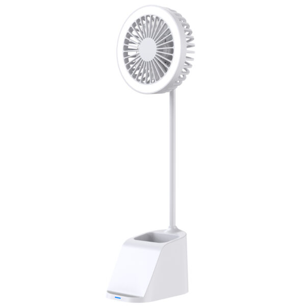 Wireless Charging Desk Lamp with Pen Holder & Fan - Image 7