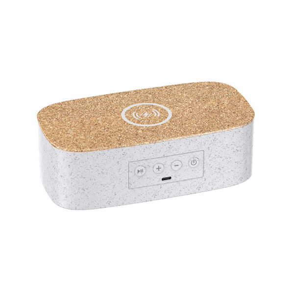 Wood Grain Wireless Charging Bluetooth Speaker Outdoor - Image 3