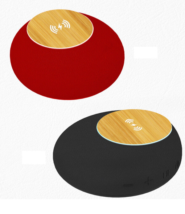 5W Bamboo Wireless Charger & Bluetooth Speaker | 3-in-1 Power Bank - Image 3