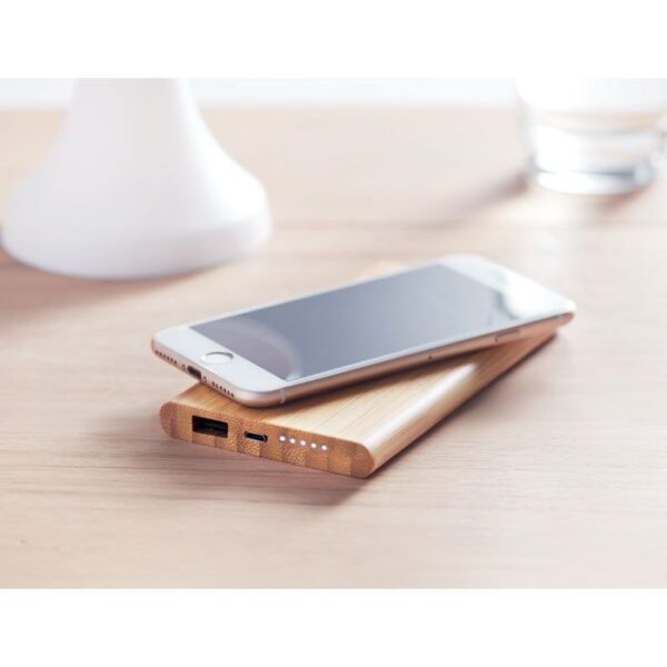 5000mAh Eco-Friendly Bamboo Power Bank | Wooden Charger - Image 3