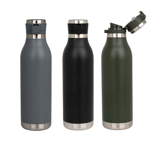 750ml Wide Mouth Vacuum Sports Bottle: 304 Stainless Steel - Image 2