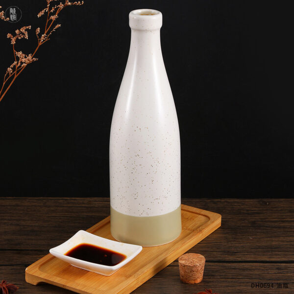 Custom Ceramic Oil Dispenser, Minimalist Kitchen Storage Jar - Image 2