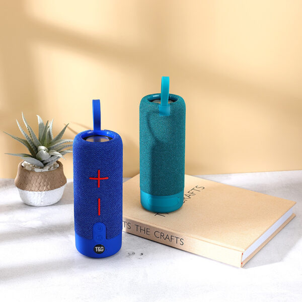 Portable Bluetooth Speaker with Fabric and Card Slot - Image 4