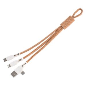 Eco-Friendly Straw & Cork Multi-Function Fast Charging Cable