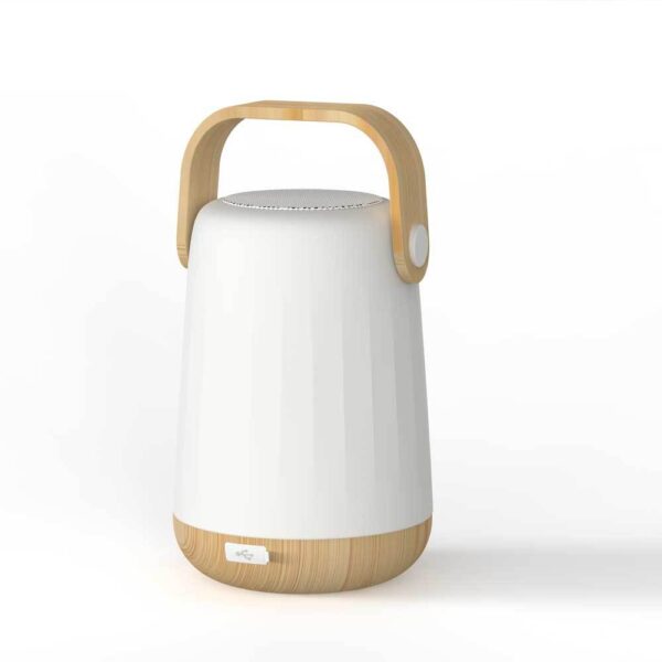 7-Color LED Bamboo Bluetooth Speaker | Portable Night Light - Image 4