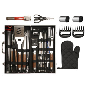 38-Piece Stainless Steel BBQ Grill Tool Set with Case