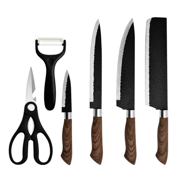Hammered 6-Piece Forged Stainless Steel Knife Set - Image 4