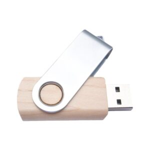 Metal & Wood Rotating USB Drive | Custom Engraved Gift
