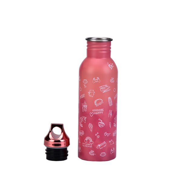 Single-Layer Stainless Steel Color-Changing Sports Bottle - Image 5