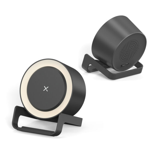 2024 Wireless Charger Stand with LED Logo & Bluetooth Speaker - Image 4
