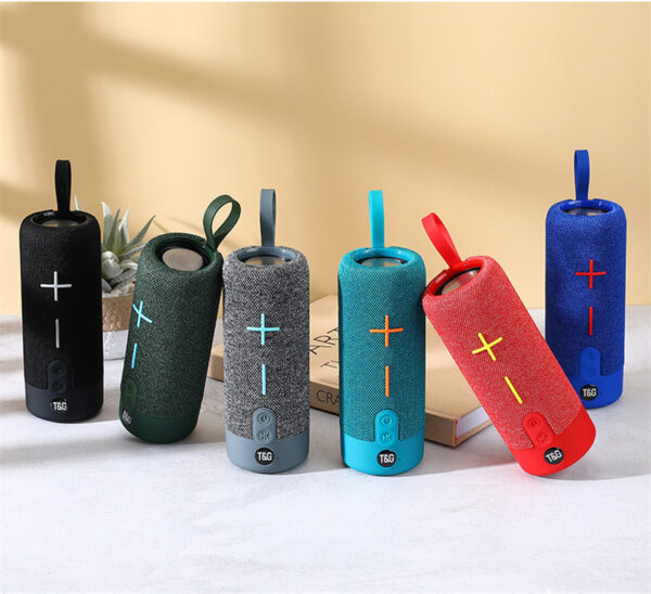 Portable Bluetooth Speaker with Fabric and Card Slot - Image 3