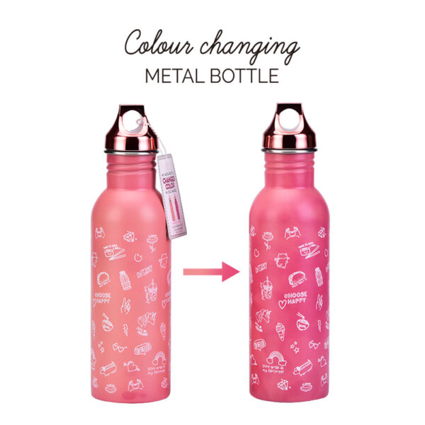Single-Layer Stainless Steel Color-Changing Sports Bottle - Image 4