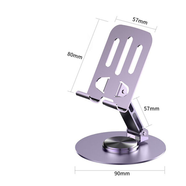 Portable Metal Phone Stand: Foldable, Rotating, Desktop Holder - Image 4