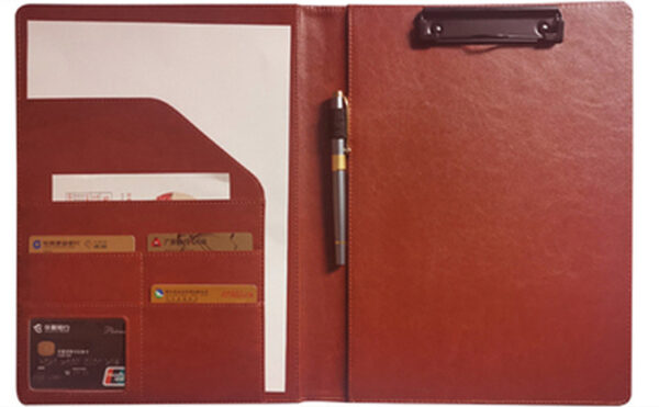 Multifunctional A4 Genuine Leather Business Document Folder - Image 4