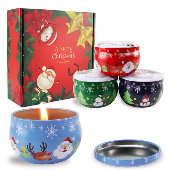 Soy Wax Scented Candle Gift Set | 4-Pack for Christmas