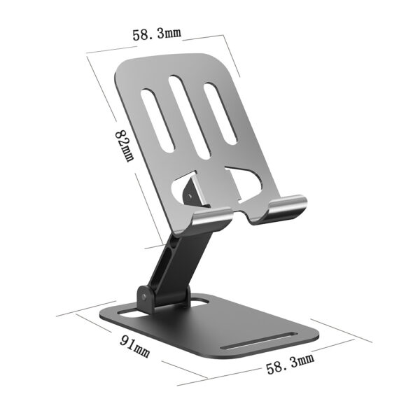 Portable Metal Phone Stand: Foldable, Rotating, Desktop Holder - Image 2