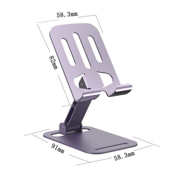 Portable Metal Phone Stand: Foldable, Rotating, Desktop Holder - Image 5