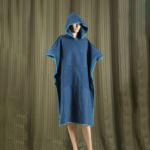 Recycled Microfiber Hooded Surf Poncho Towel - Beach Hoodie - Image 3