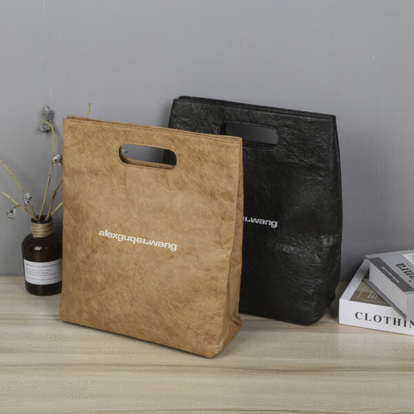 RPET Tote Bag – Alexander Letter Design, Black & Gold - Image 5