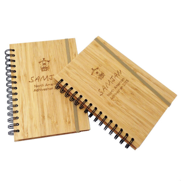 A5 Bamboo Notebook with Laser Engraved Logo - Image 6