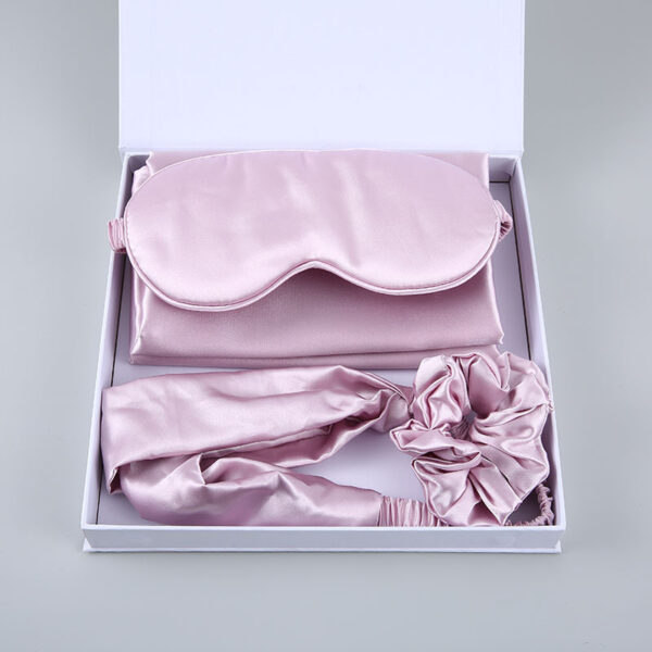 RPET Sleep Mask Gift Set with Silk Pillowcas - Image 3