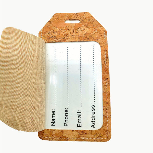 Custom Cork Luggage Tag - Sublimation PU Leather - Image 4