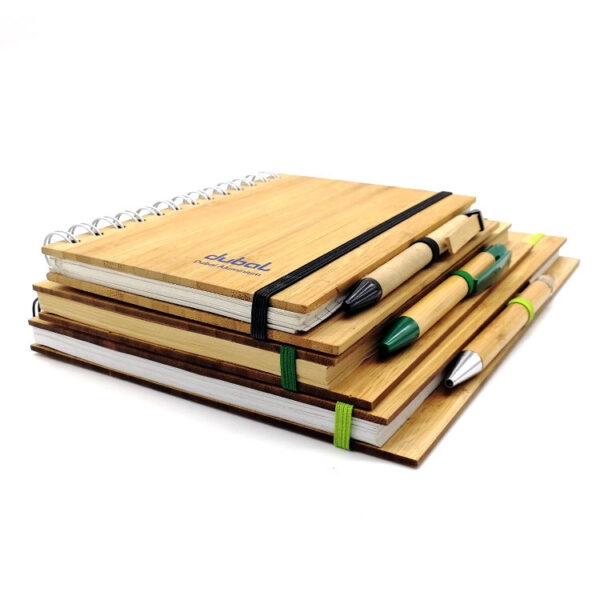 A5 Bamboo Notebook with Laser Engraved Logo - Image 4