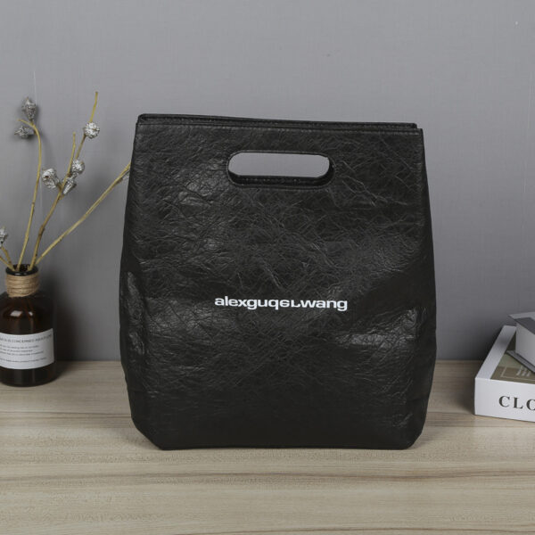 RPET Tote Bag – Alexander Letter Design, Black & Gold - Image 4