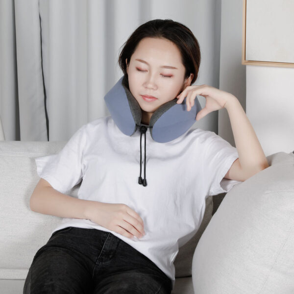 Memory Foam Travel Neck Pillow Set with Accessories & Bag - Image 5