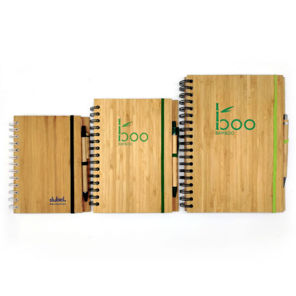A5 Bamboo Notebook with Laser Engraved Logo - Image 5