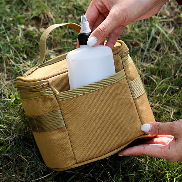 Portable Outdoor Picnic BBQ Seasoning Set with Glass Bottles - Image 4