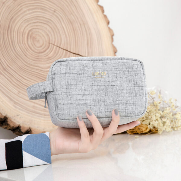 RPET Waterproof Glitter Letter Patches Makeup Pouch Bag - Image 5