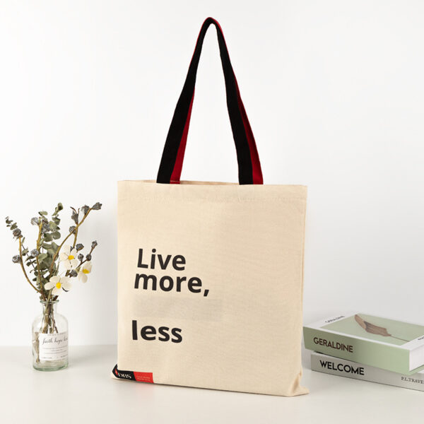 Custom Eco-Friendly Organic Cotton Reusable Tote Bags - Image 2