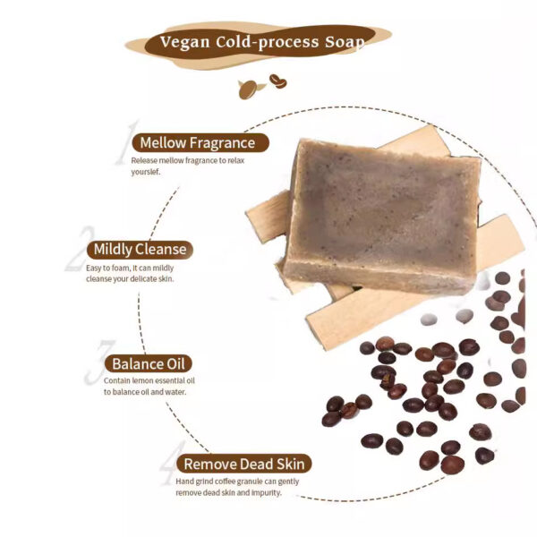 Organic Charcoal & Coffee Handmade Body Soap Bars - Image 5
