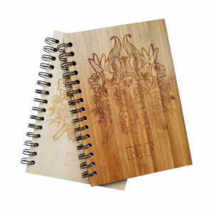 A5 Bamboo Notebook with Laser Engraved Logo