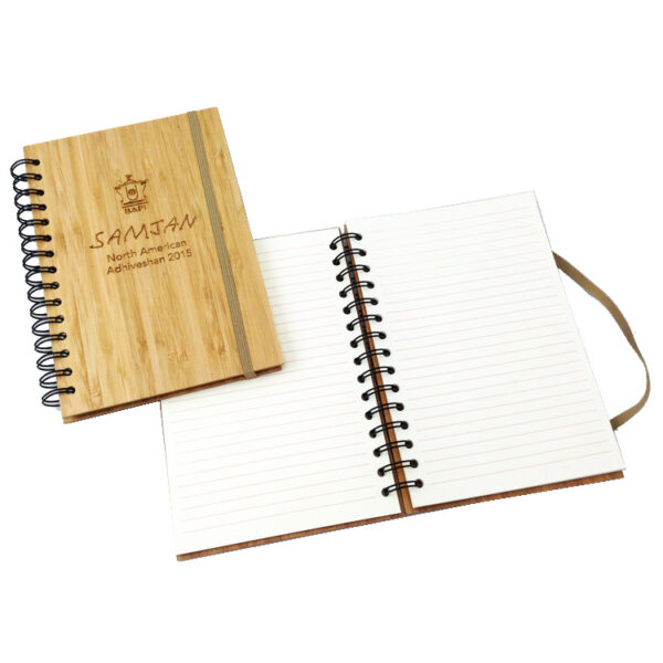 A5 Bamboo Notebook with Laser Engraved Logo - Image 3