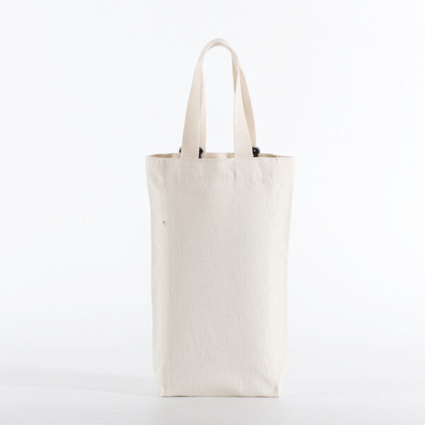 Recycled Cotton Drawstring Wine Bottle Bag - Sublimation - Image 5