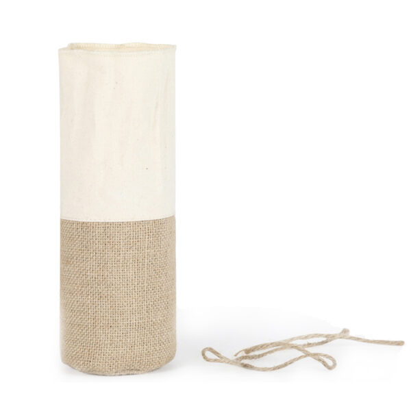 Round Cotton & Jute Drawstring Grain Storage Bag