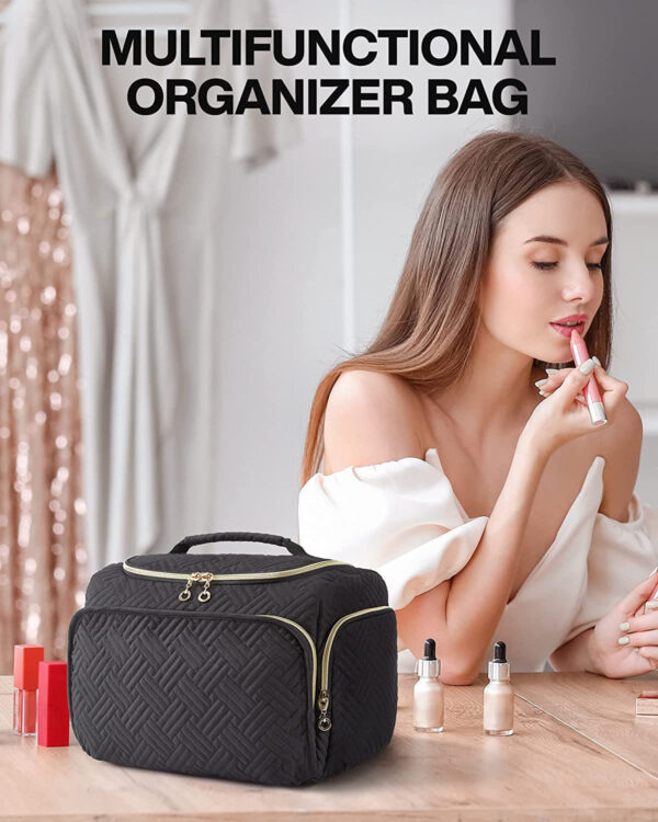 RPET Cotton Cosmetic Bag  Wet/Dry Separation Pouch - Image 5